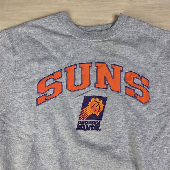 Vintage Phoenix Suns Sweater Mens XL Gray NBA Basketball Crewneck 90s Throwback - Picture 7 of 11